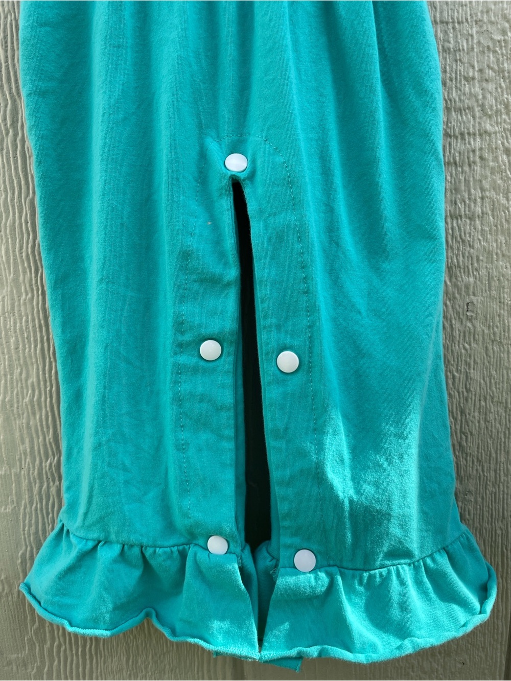 Turquoise Ruffled Romper - Picture 2 of 8